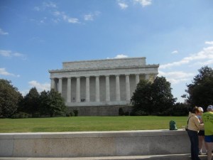 Lincoln Monument.  Well, the backside of it, anyway.